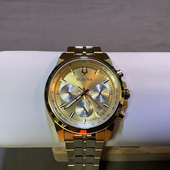 Bulova 97B217 Classic Gold Tone Chronograph Stainless Steel